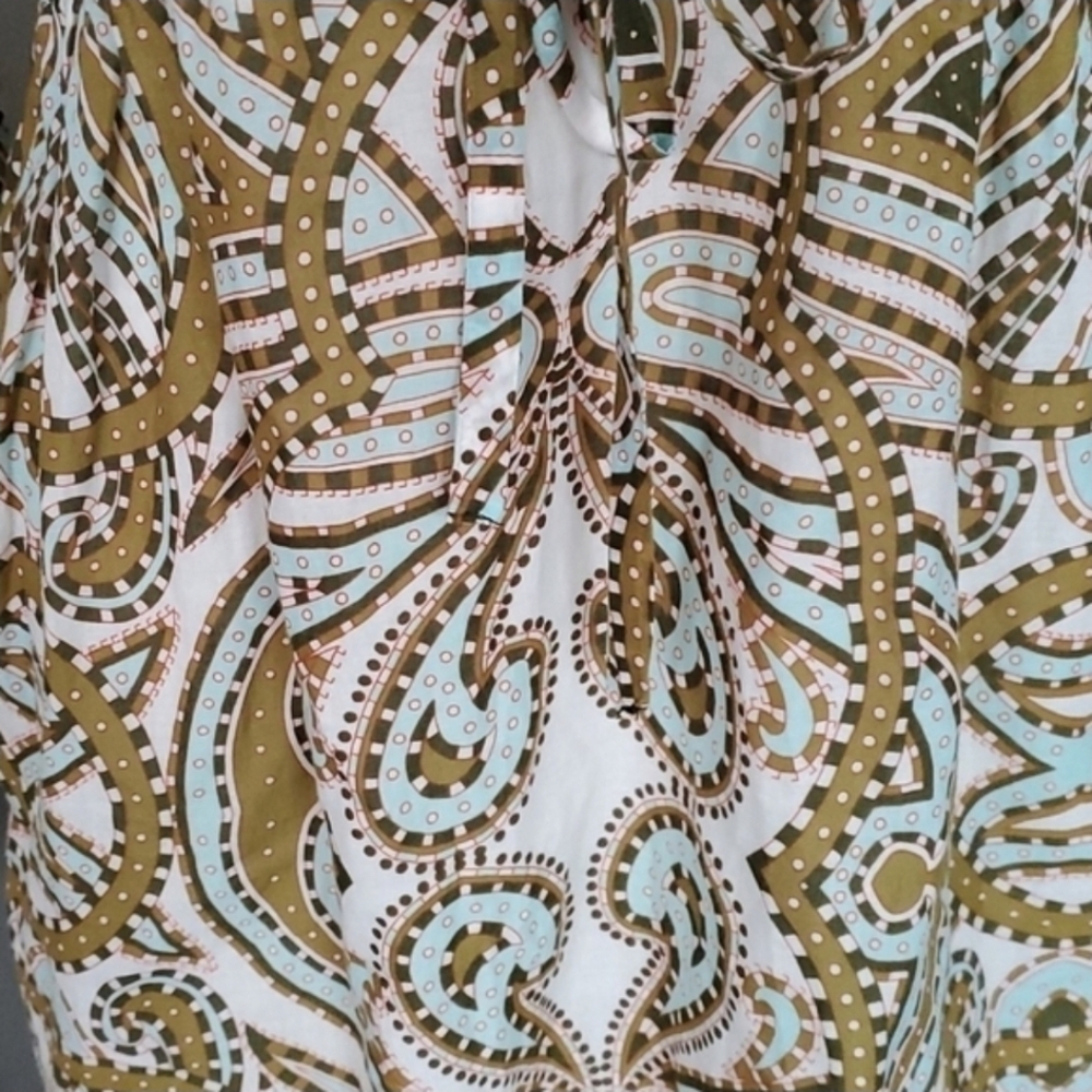J.Crew Trastevere Collection Paisley Tunic Swim Cover-Up | Boho Resort - Picture 4 of 9